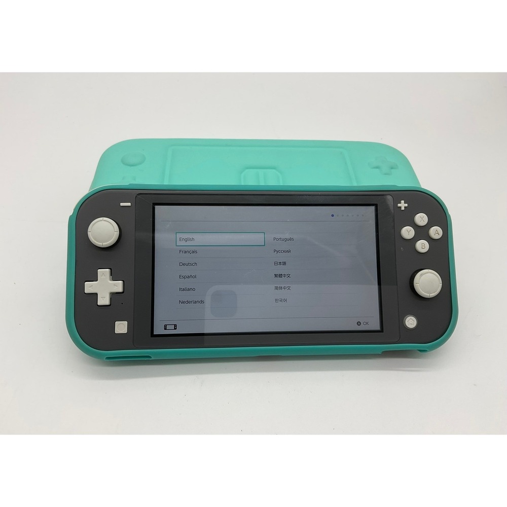 Nintendo Switch Lite Console Gray One Size Teal Case & Grip HDH-001 32GB  WORKS